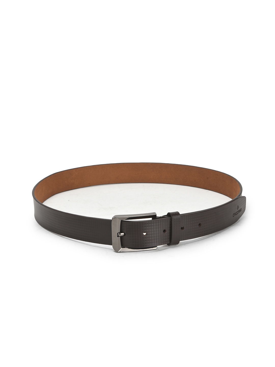 

Cazzano Men Textured Leather Belt, Brown