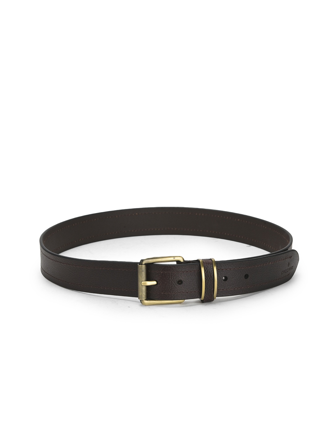 

Cazzano Men Textured Tang Closure Leather Casual Belt, Brown