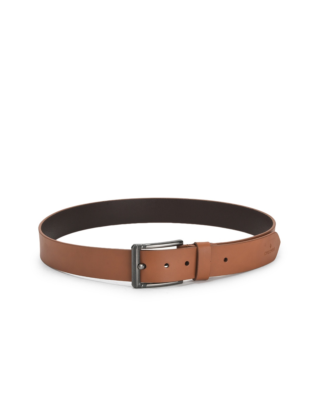 

Cazzano Men Solid Leather Belt, Tan