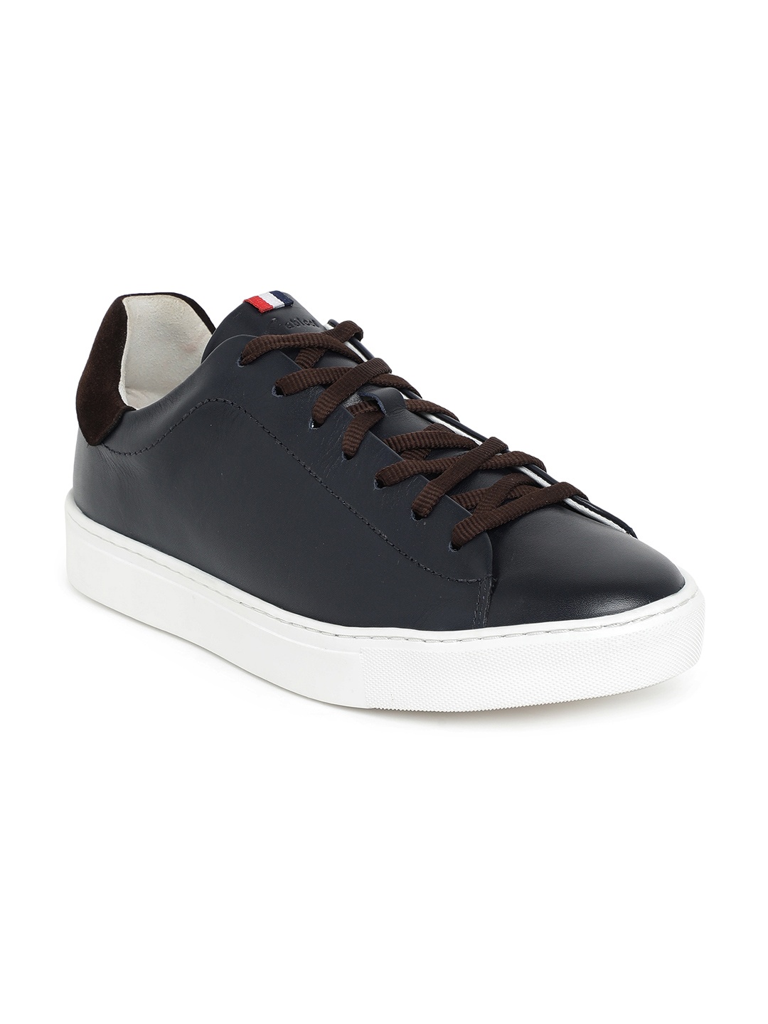 

GABICCI Men Solid Leather Sneakers, Navy blue