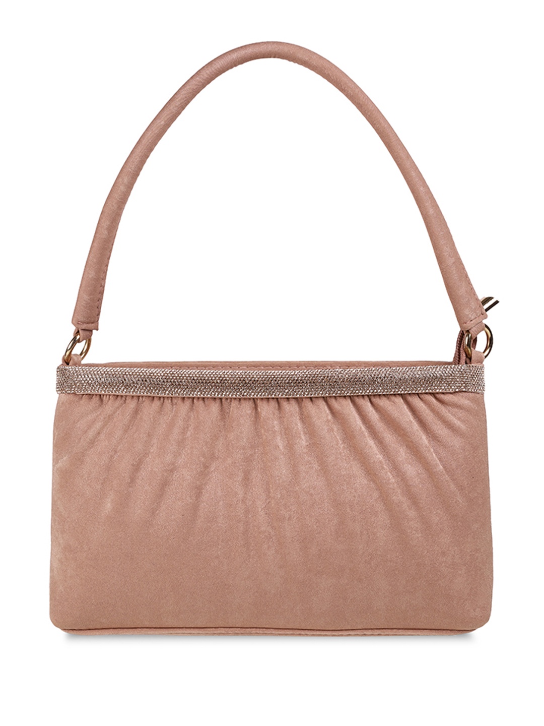 Mochi Women Oversized Bowling Handheld Bag, Peach