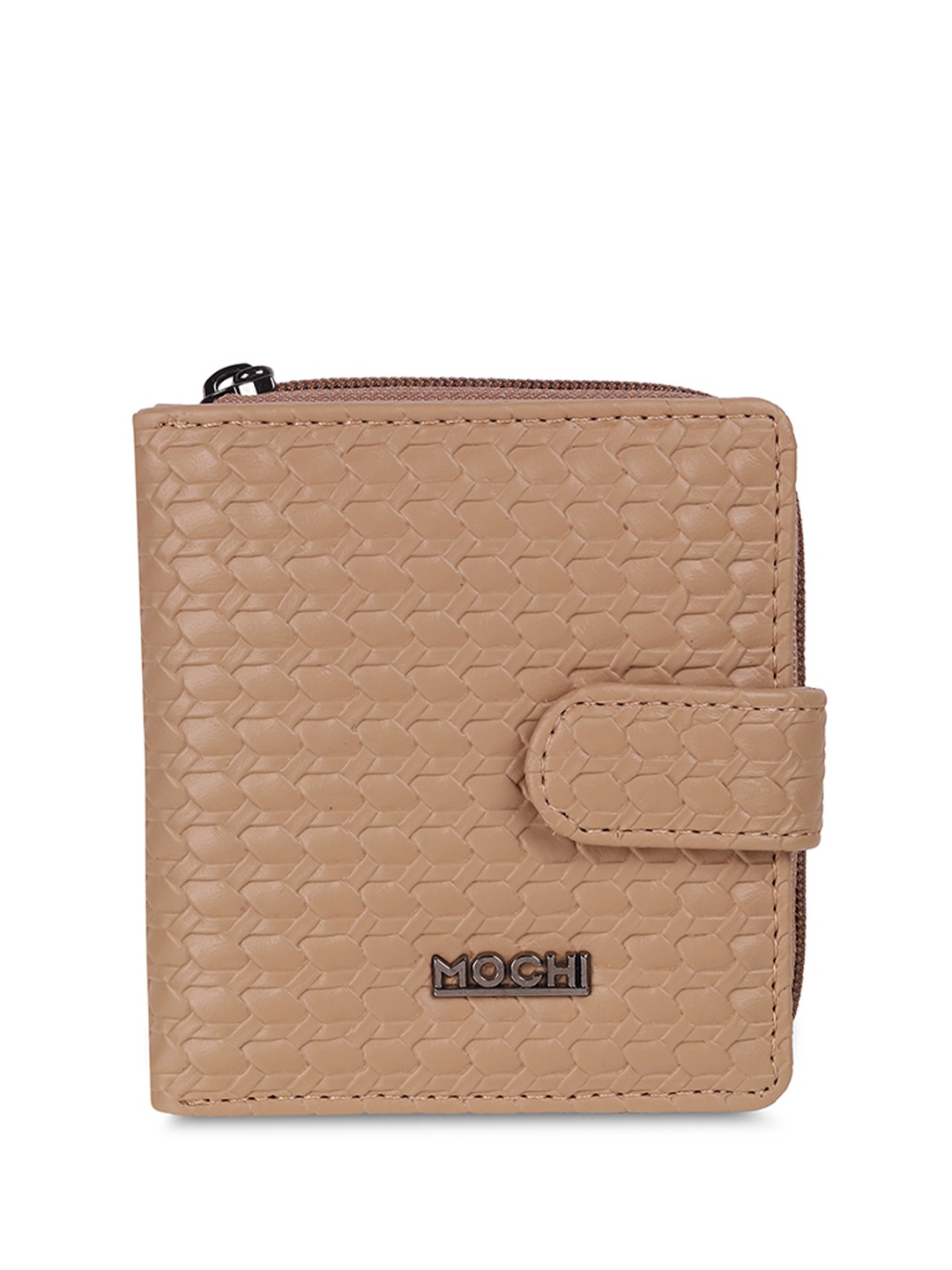 

Mochi Women Textured Two Fold Wallet, Beige