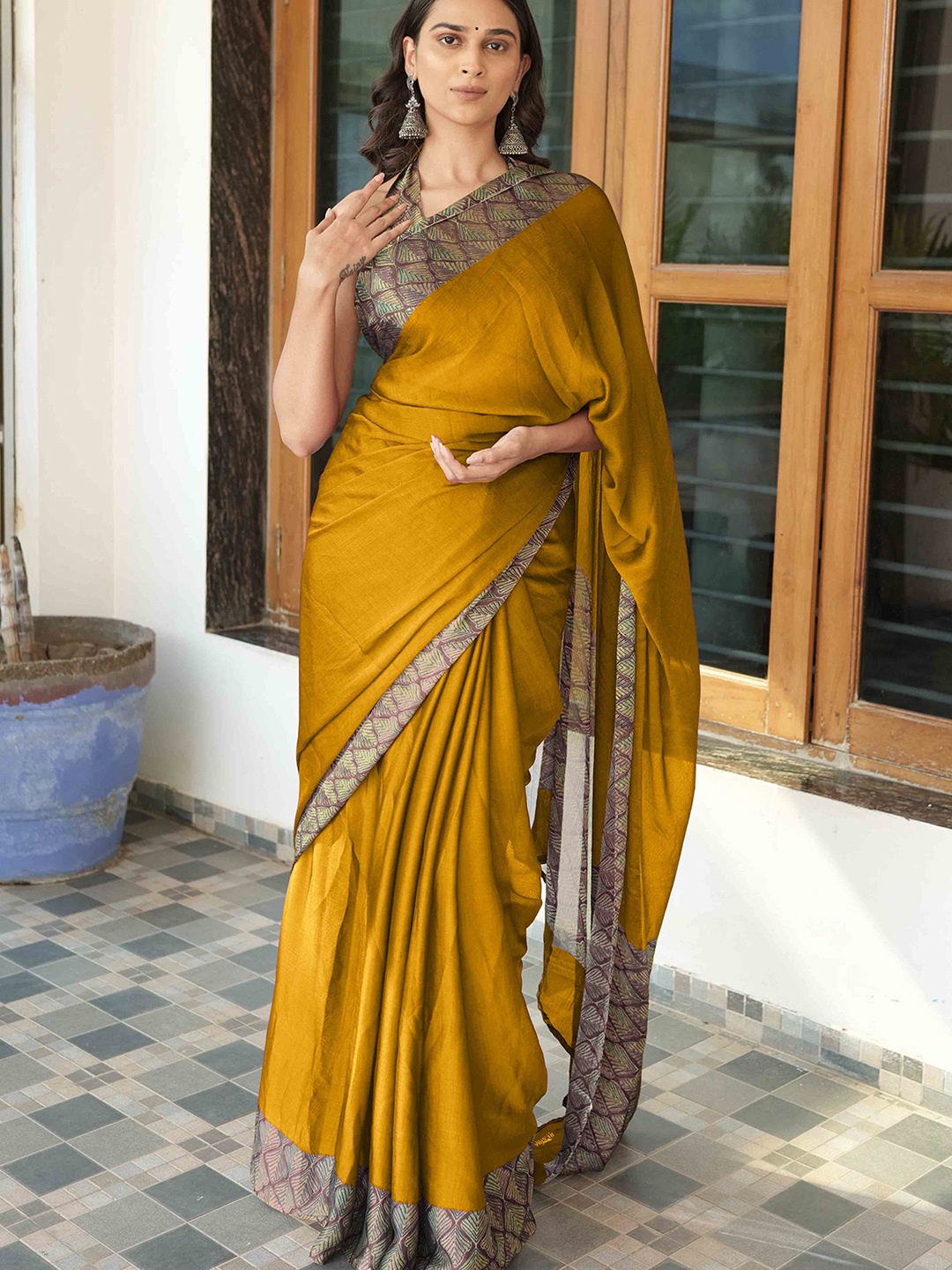 

KALINI Women Saree, Mustard