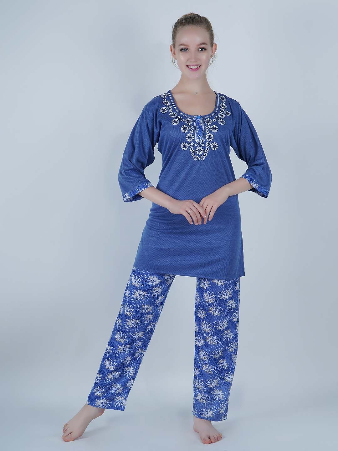 

SHYAM SONS FLAIR Women Night suit, Blue