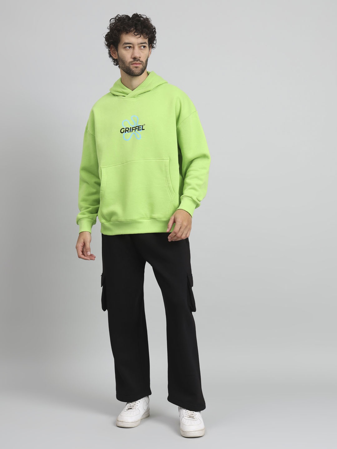 

GRIFFEL Men Brand Logo Printed Tracksuits, Green