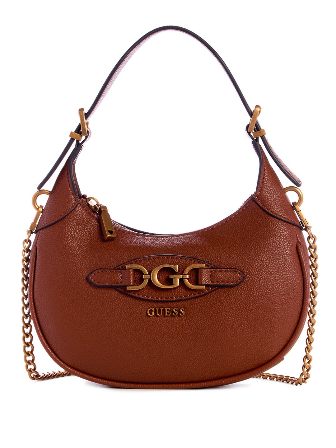 

GUESS PU Half Moon Hobo Bag, Brown
