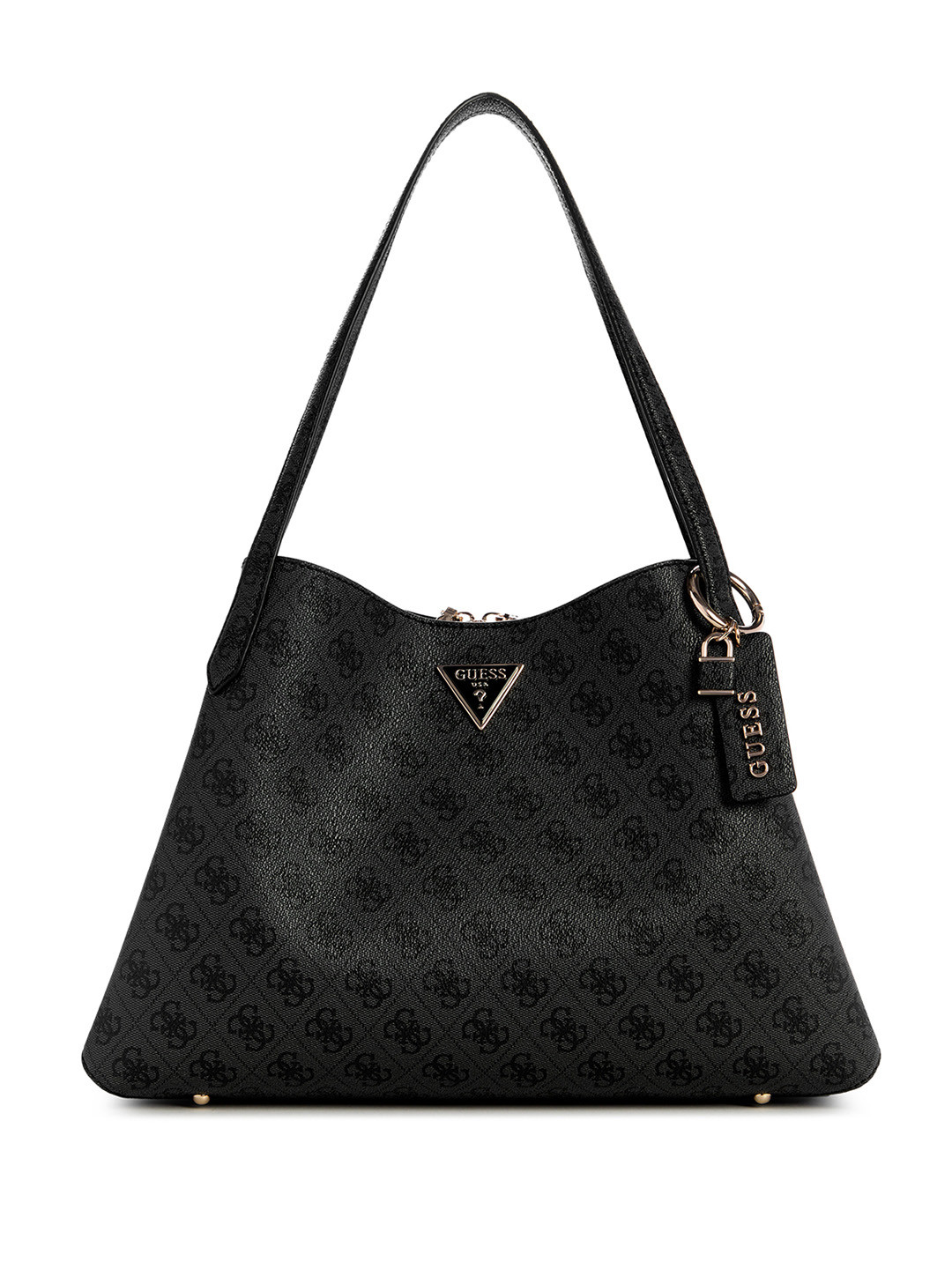 

GUESS Women Brand Logo Printed Shopper Tote Bag, Black