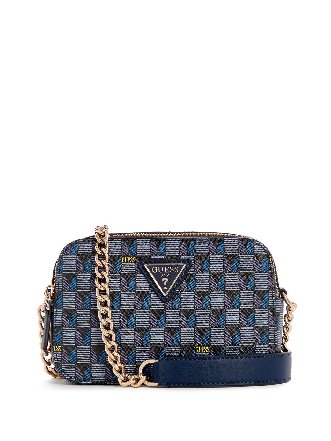 

GUESS Women Geometric Printed Shoulder Bag, Blue
