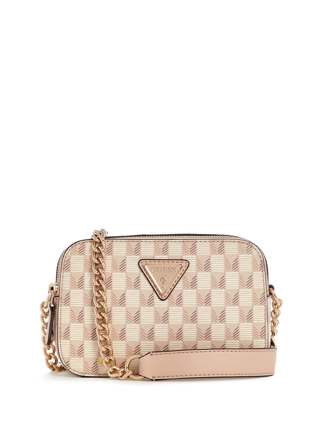 

GUESS Geometric Printed PU Shoulder Bag, Pink