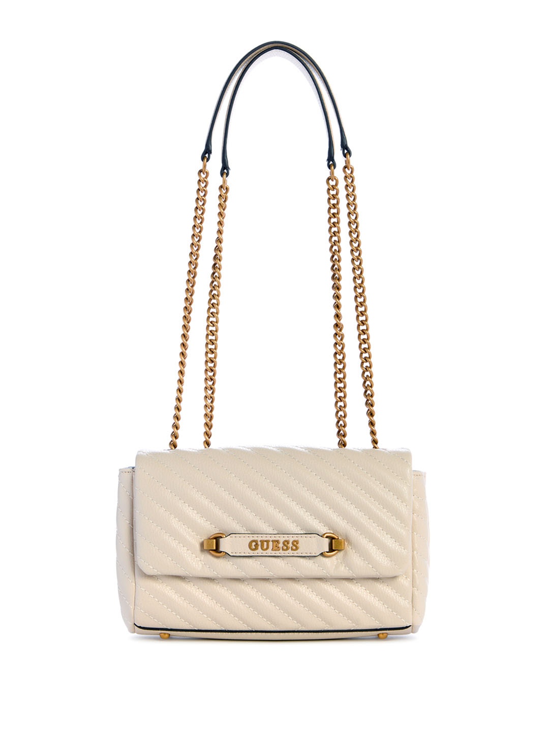 

GUESS Textured PU Shoulder Bag with Quilted, Beige