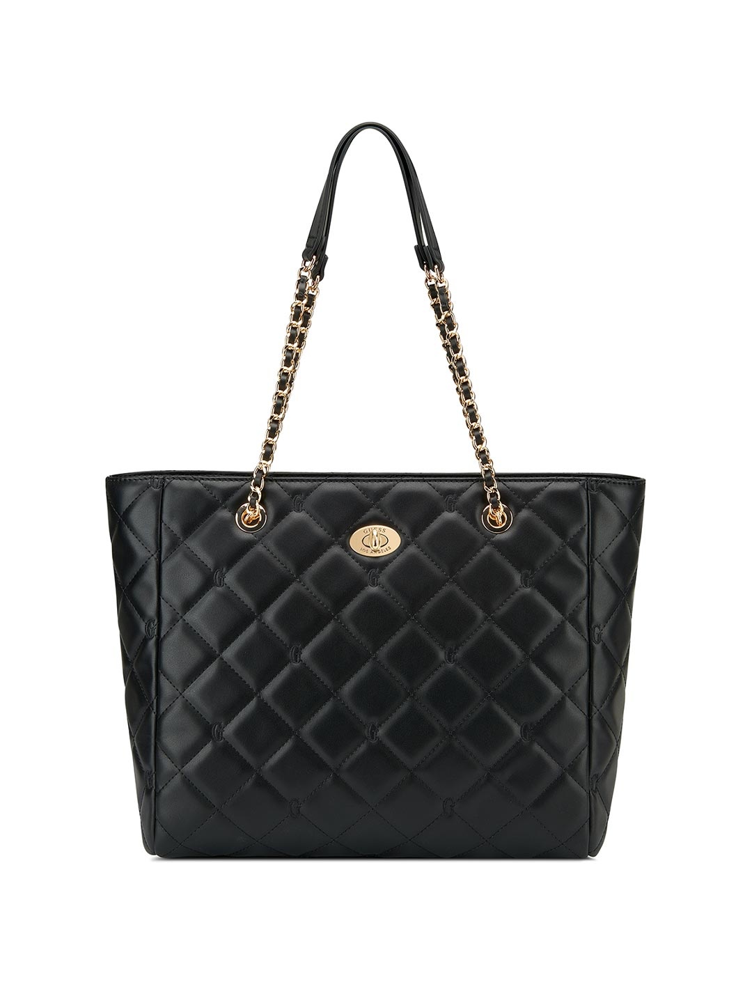 

GUESS Women Textured Bowling Tote Bag, Black