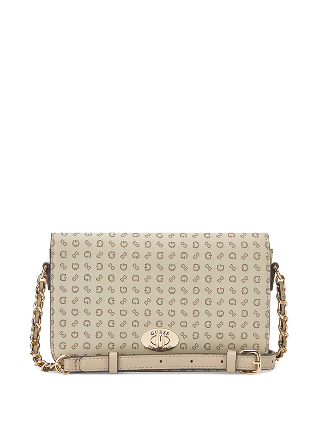 

GUESS Printed PU Shoulder Bag, Taupe