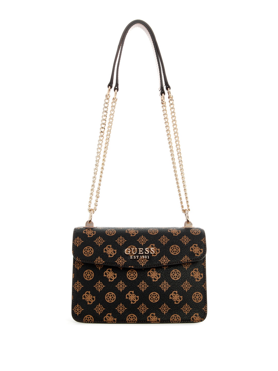 

GUESS Printed PU Shoulder Bag, Brown