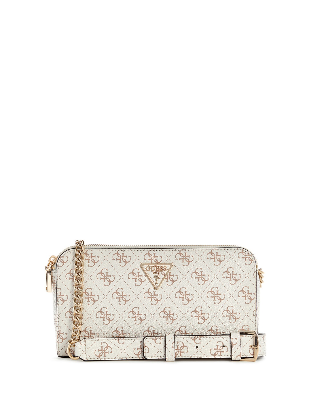 

GUESS Women Printed Crossbody Sling Bag, Cream
