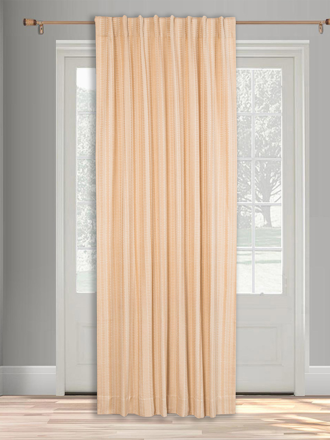 

Fabindia Beige & Off White Ethnic Motifs Cotton Door Curtain