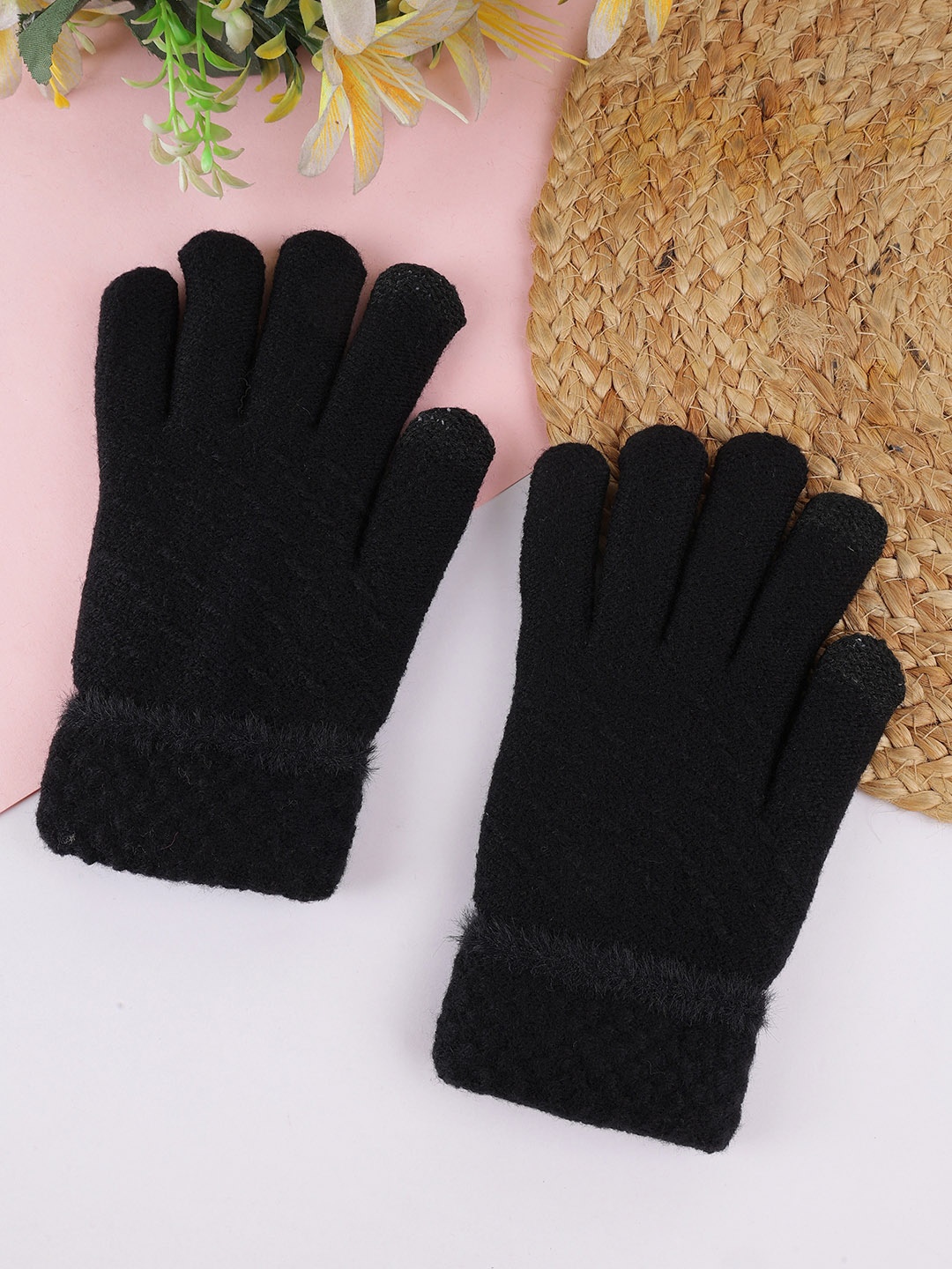 

ELLIS Unisex Acrylic Touchscreen Gloves, Black