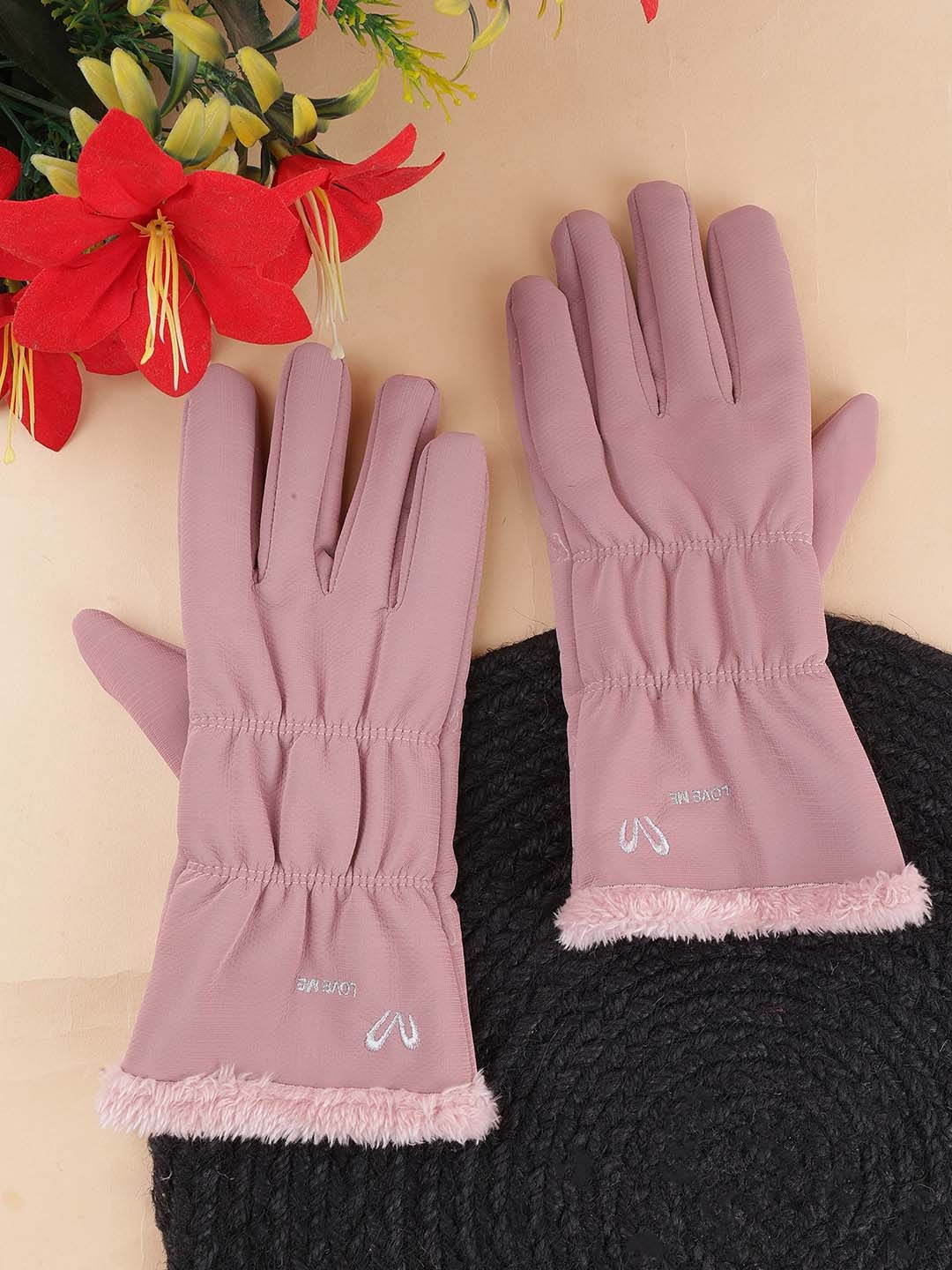 

ELLIS Unisex Acrylic Winter Gloves, Purple