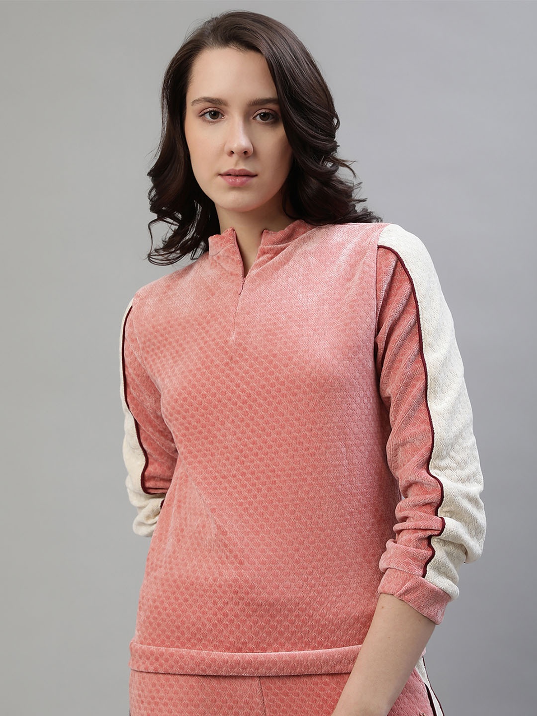 

Iconic Women Colourblocked Sweatshirt, Pink