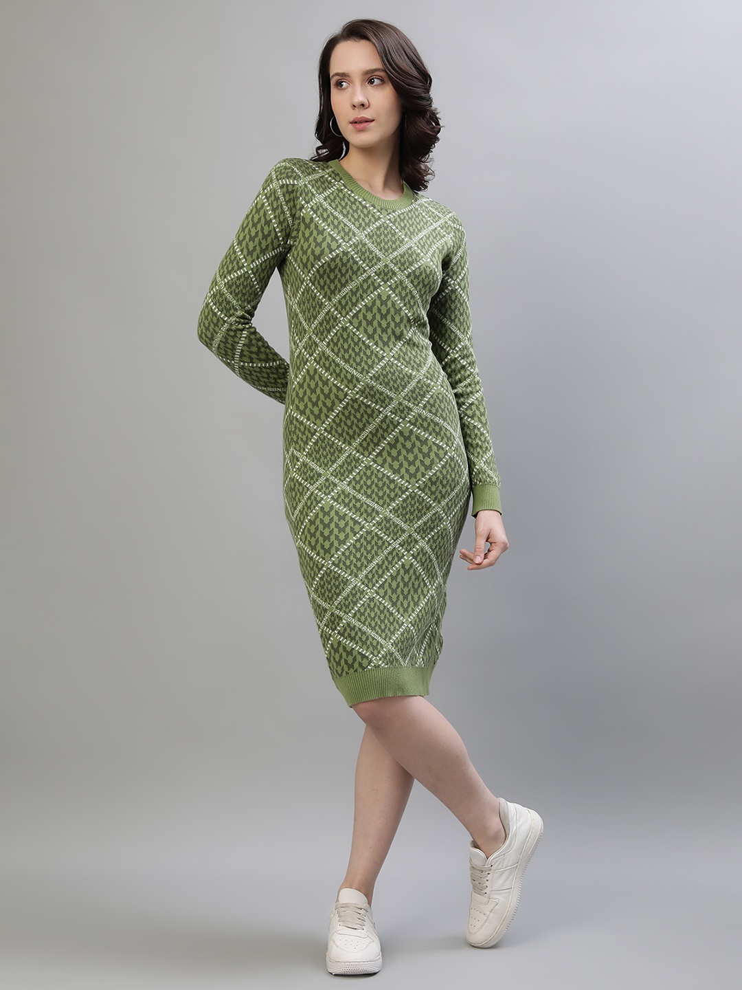 

Iconic Print Dress, Green