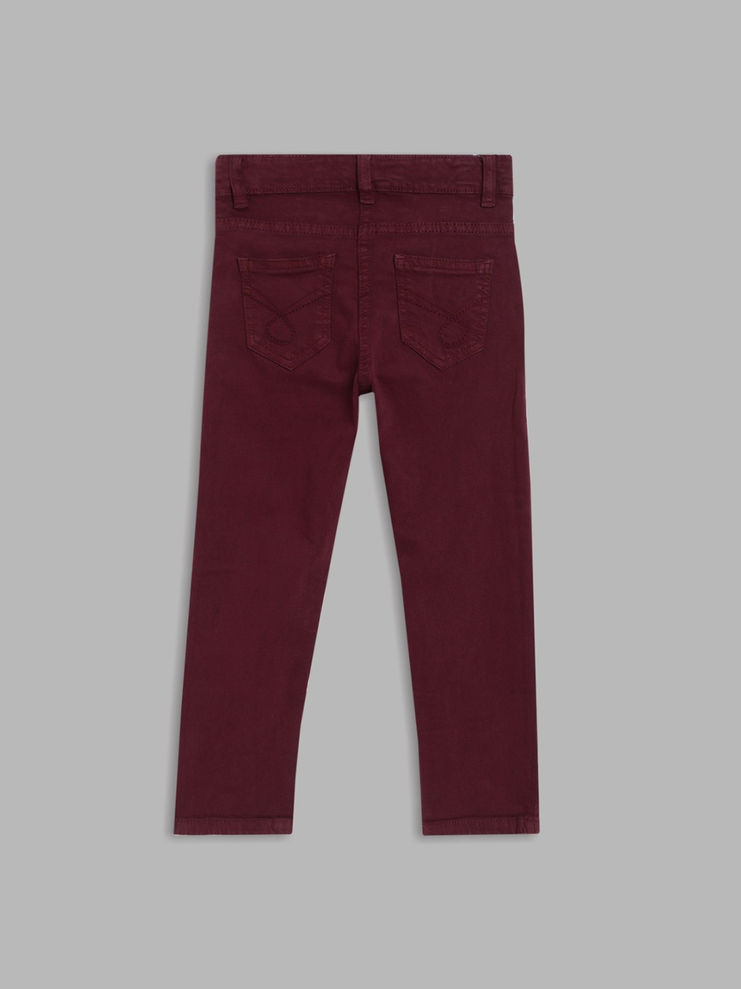 

Blue Giraffe Girls Slim Fit Stretchable Jeans, Burgundy