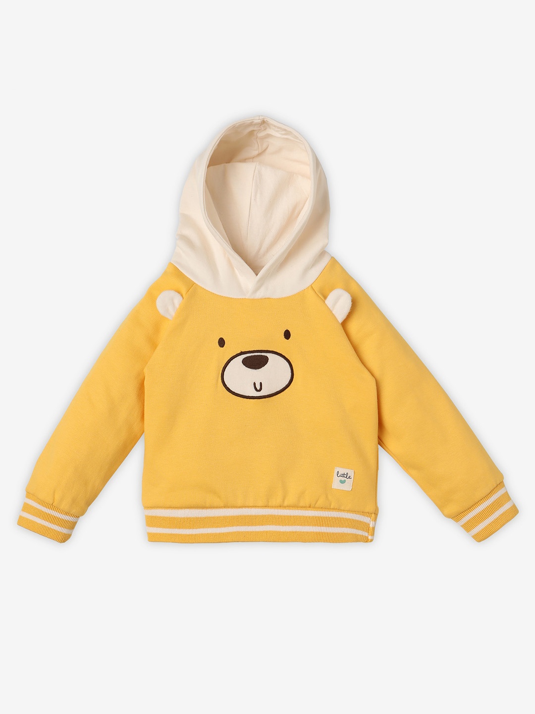 

Ed-a-Mamma Baby Boys Graphic Printed Hood Cotton Pullover Sweatshirt, Yellow