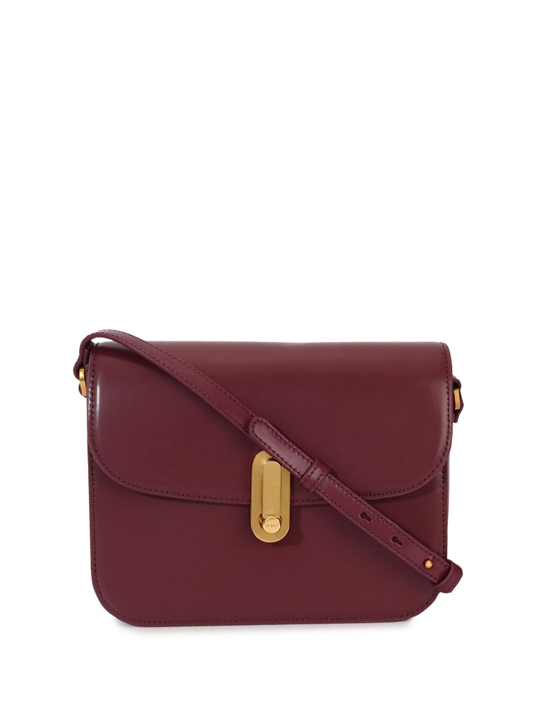 

Ted Baker Women Leather Structured Sling Bag, Purple