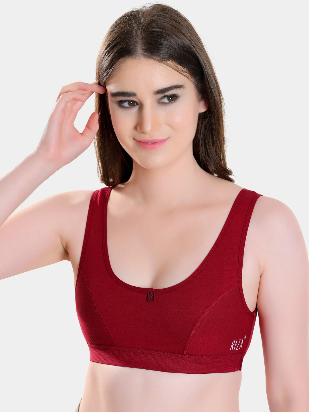 

Trylo Beginner Bra For Teenage Girls Combed Cotton Fabric Non-Padded Non-Wired Pop-On Bra, Maroon