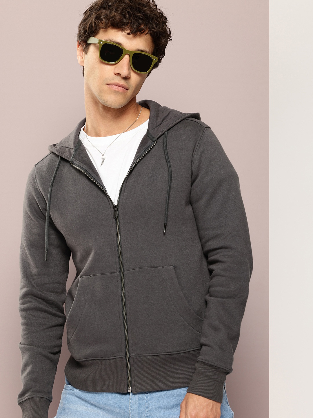 

Kook N Keech Men Hooded Sweatshirt, Charcoal