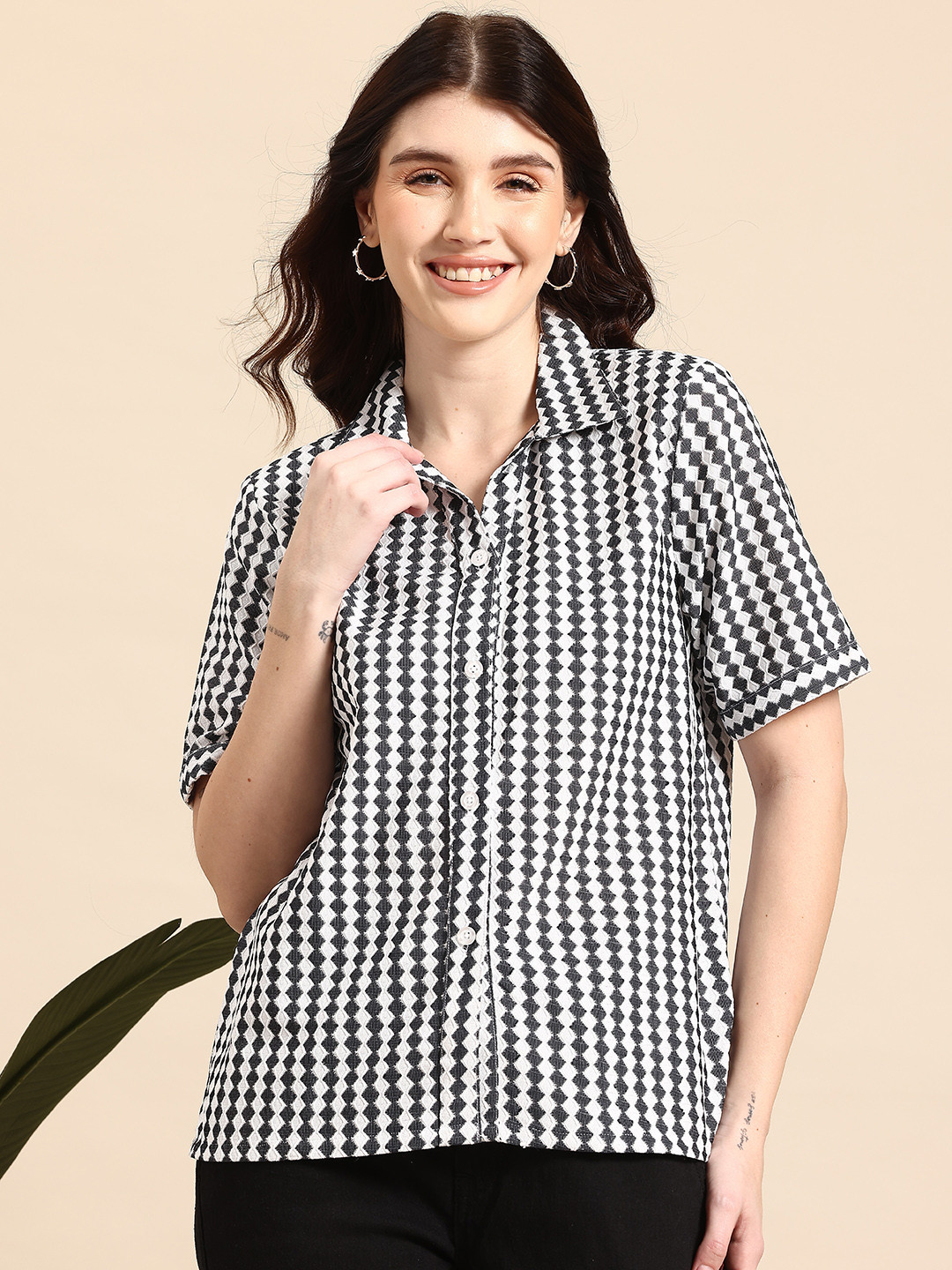 

Mast & Harbour Self-Designed Shirt, Black