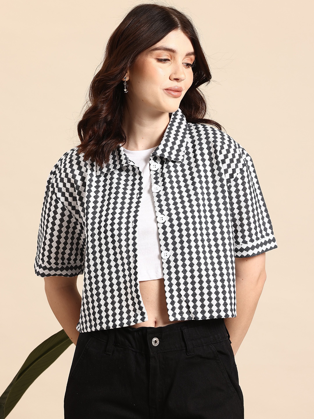 

Mast & Harbour Self-Designed Shirt, Black