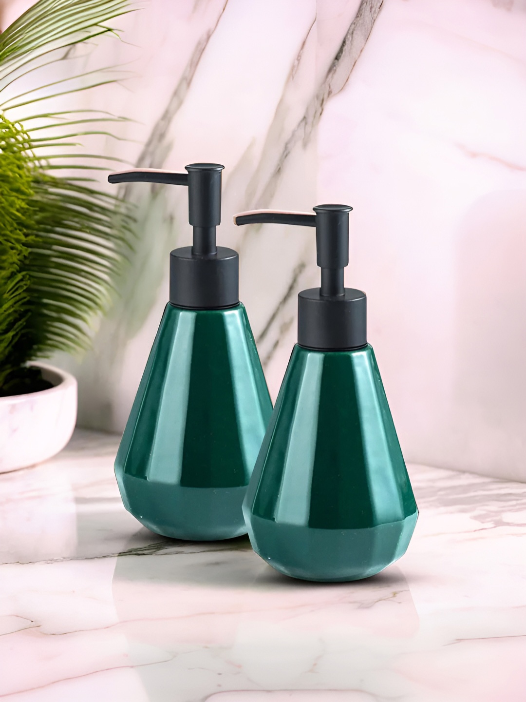 

UMAI Green & Black 2 Piece Ceramic Soap Dispenser 250ml