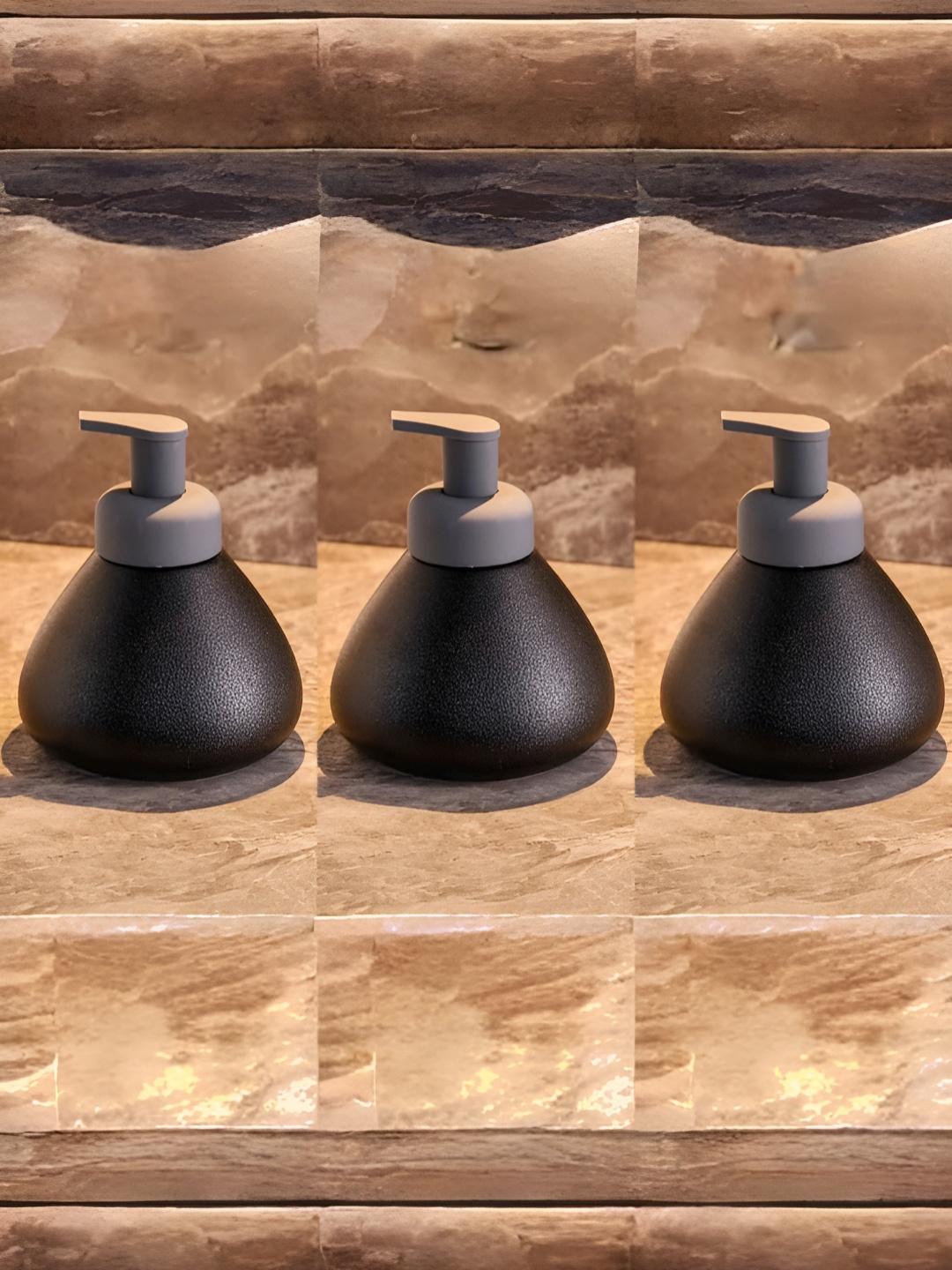 

UMAI Black & Grey 3 Pieces Ceramic Soap Dispenser