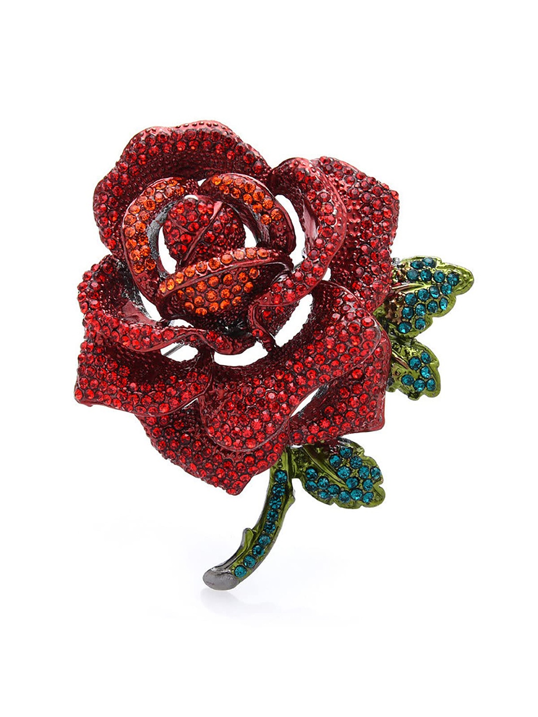 

SYGA Crystal Rhinestone Jewellery Brooch Pin, Red
