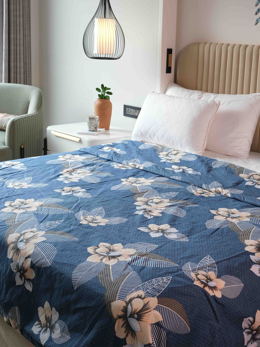 

Pure Decor King Size Comforter Blanket for Double Bed 2.23 m x 2.36 m, Blue