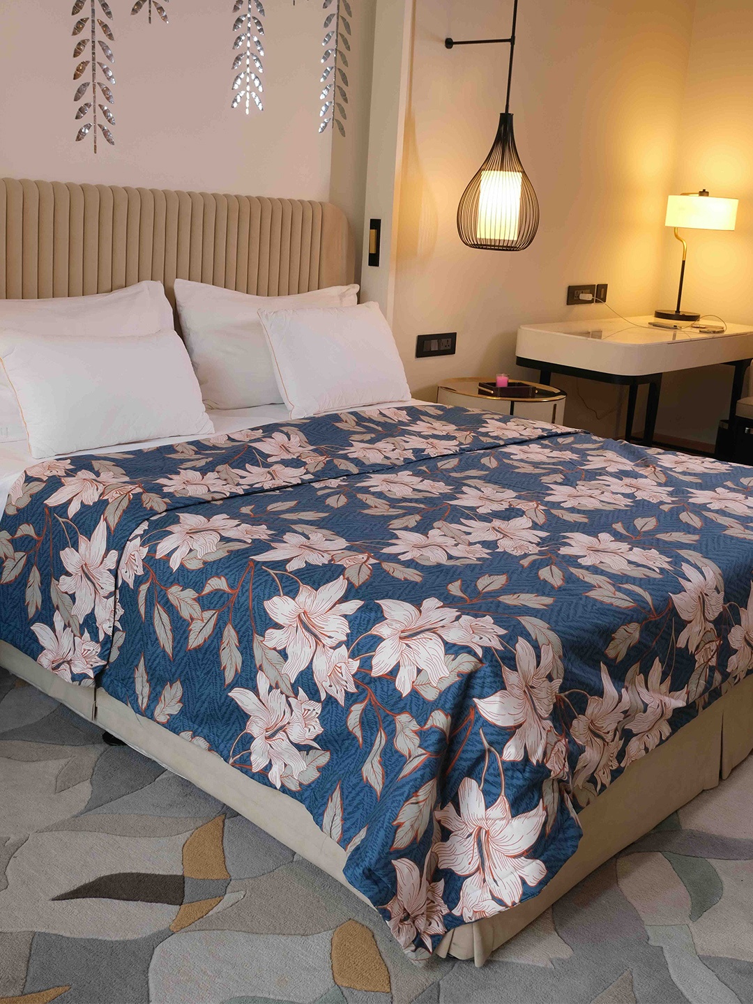

Pure Decor King Size Comforter Blanket for Double Bed 2.23 m x 2.36 m, Blue