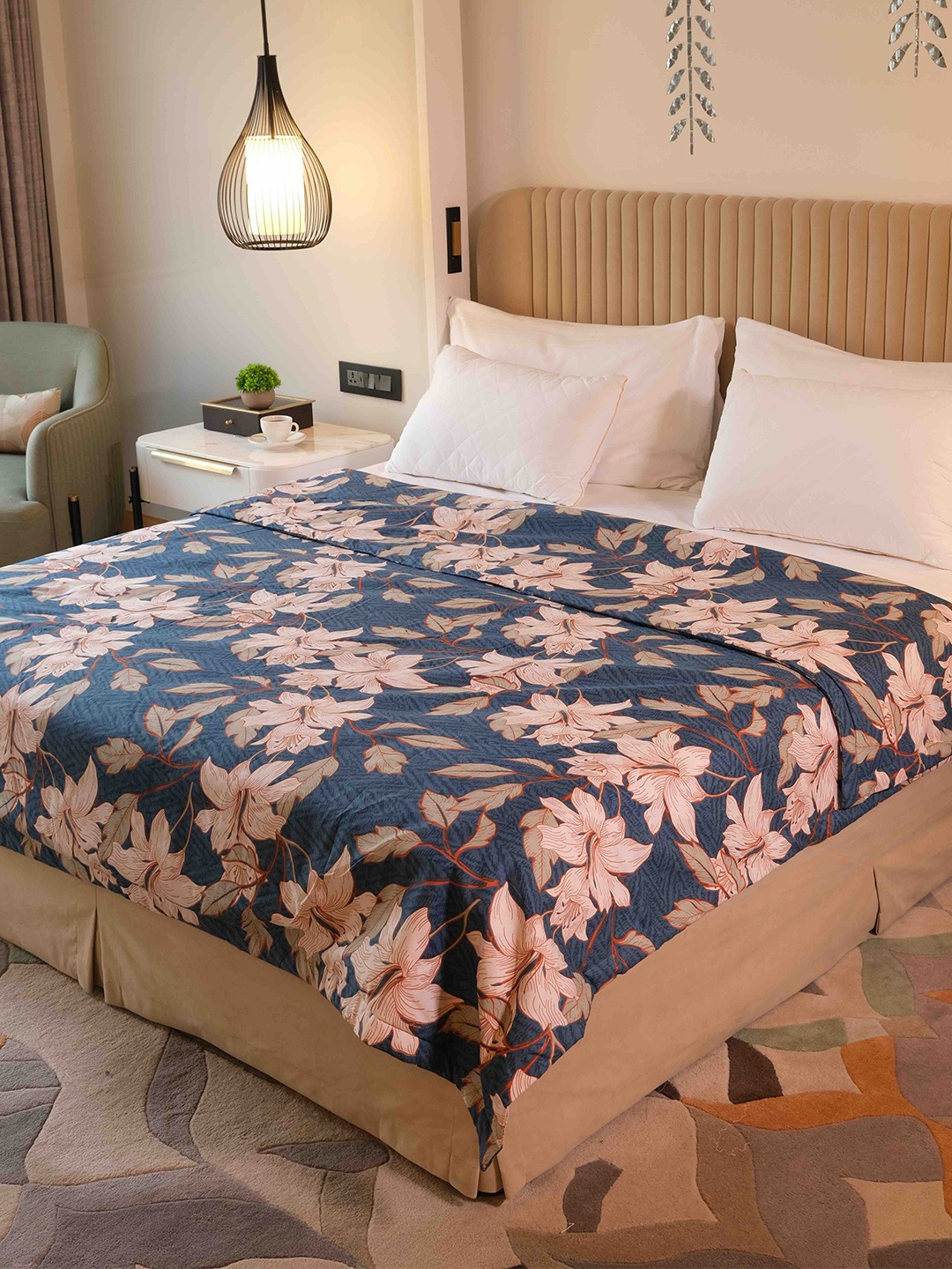 

Pure Decor King Size Comforter Blanket for Double Bed 2.23 m x 2.36 m, Blue