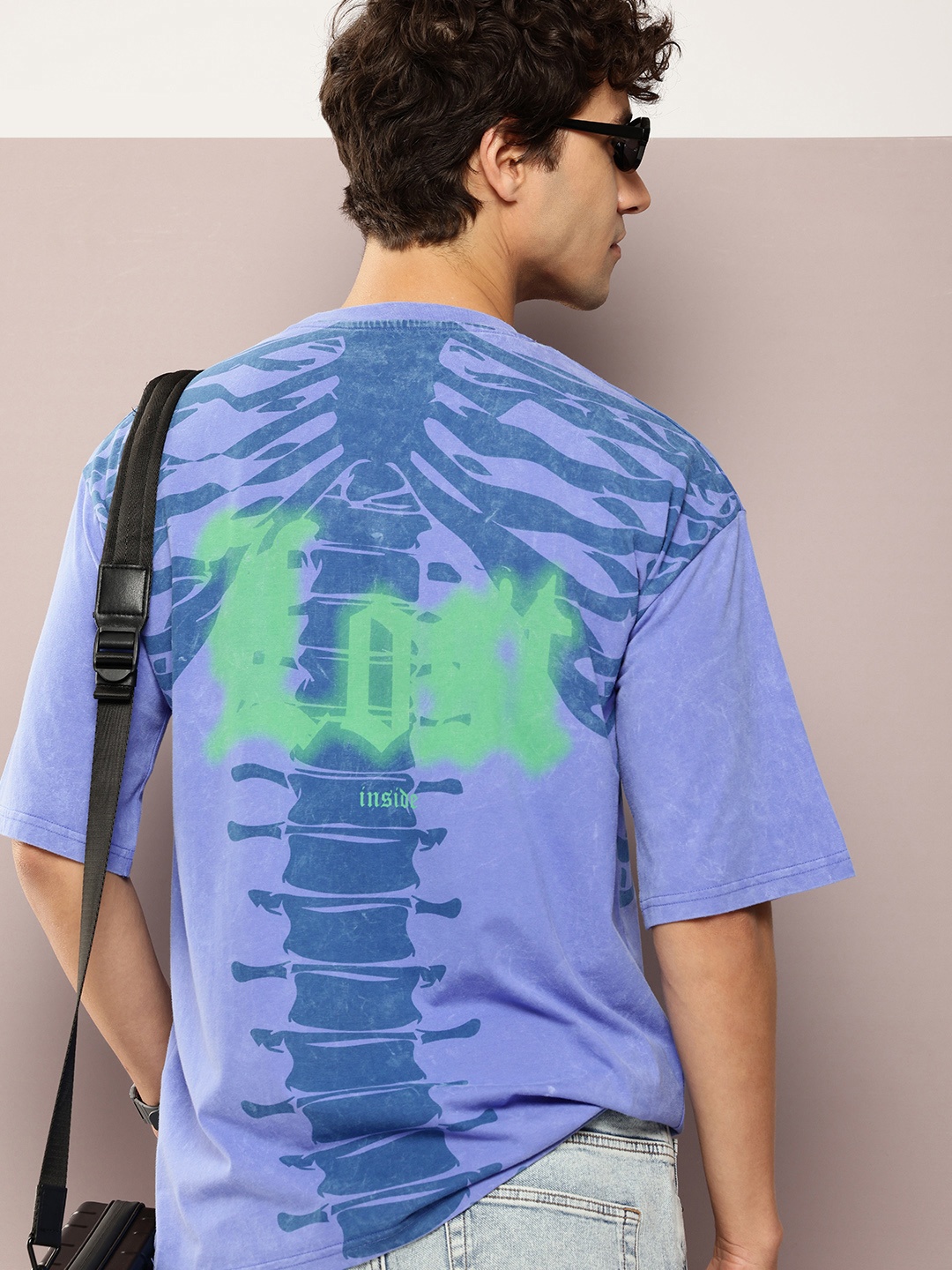 

Kook N Keech Men Printed Oversized T-shirt, Blue