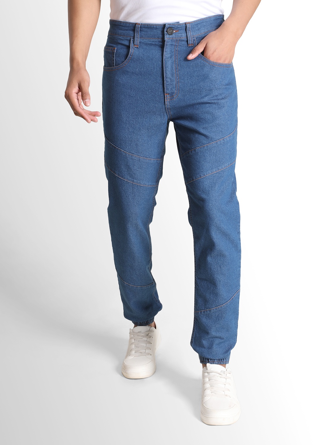 

IVOC Men Classic Mildly Distressed Light Fade Jeans, Blue
