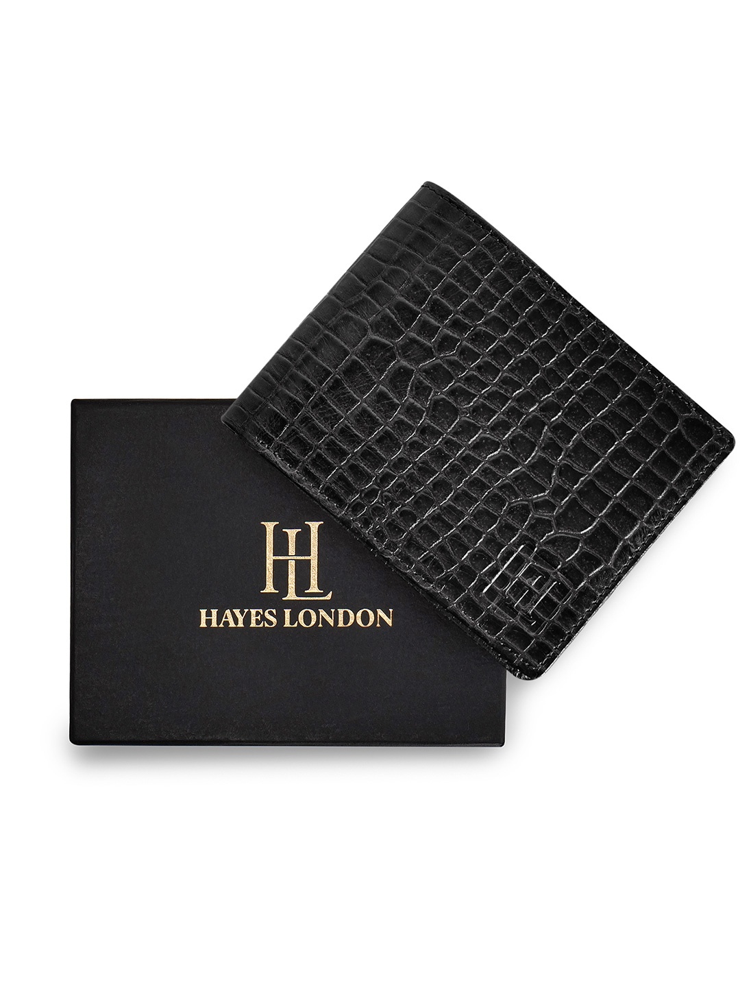 

Hayes London Men Wallets Genuine Leather with RFID Blocking, Black