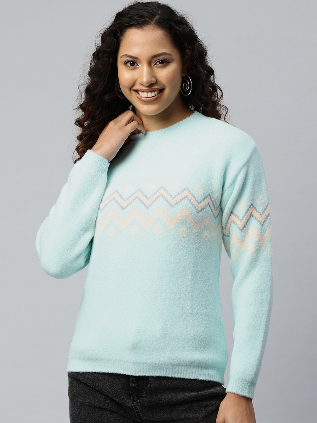 

One Femme Woollen Pullover, Blue