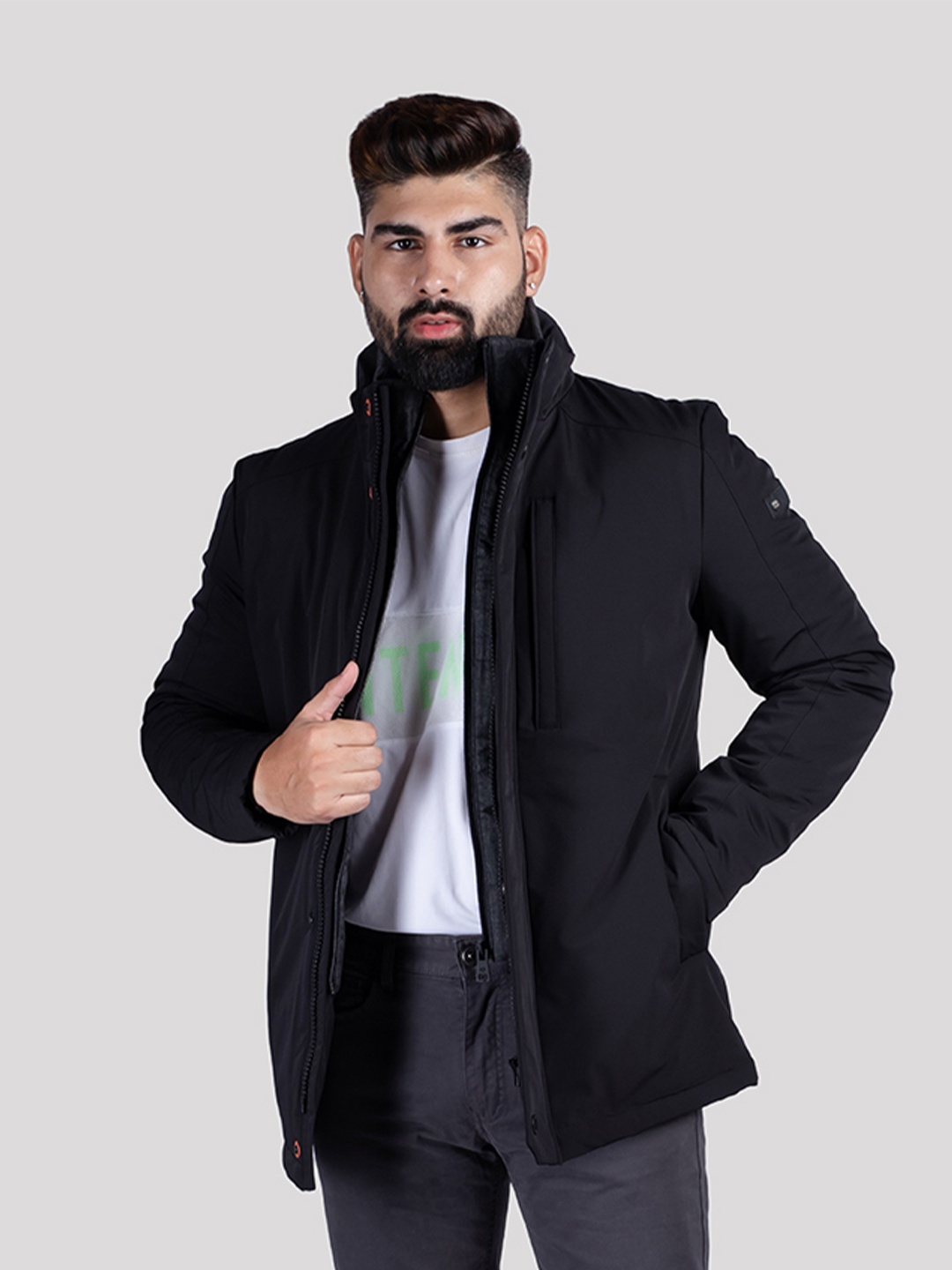 

HUE & HIDE Men's Black Jacket