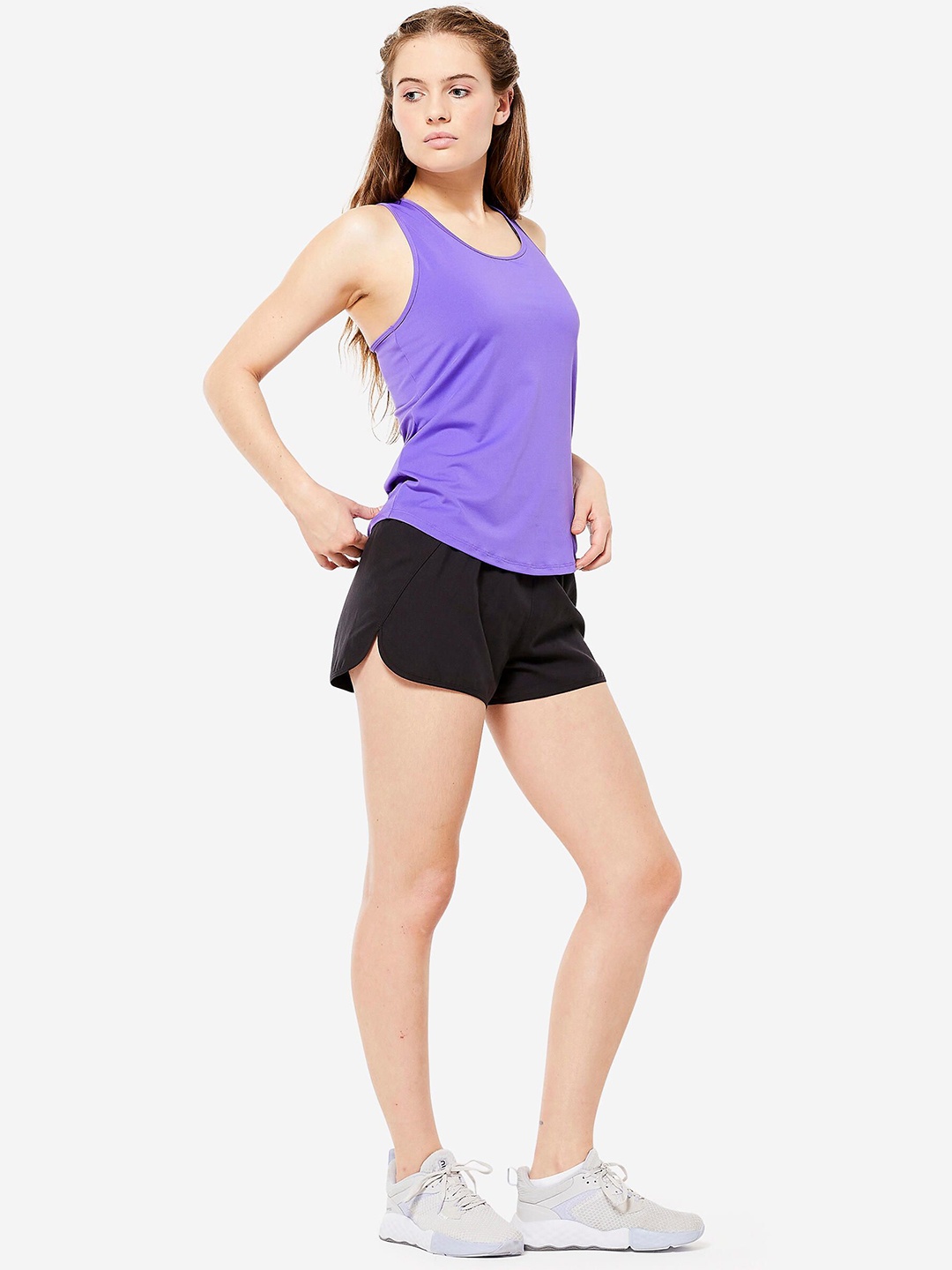 

Domyos By Decathlon Mid-Rise Sport Shorts, Black