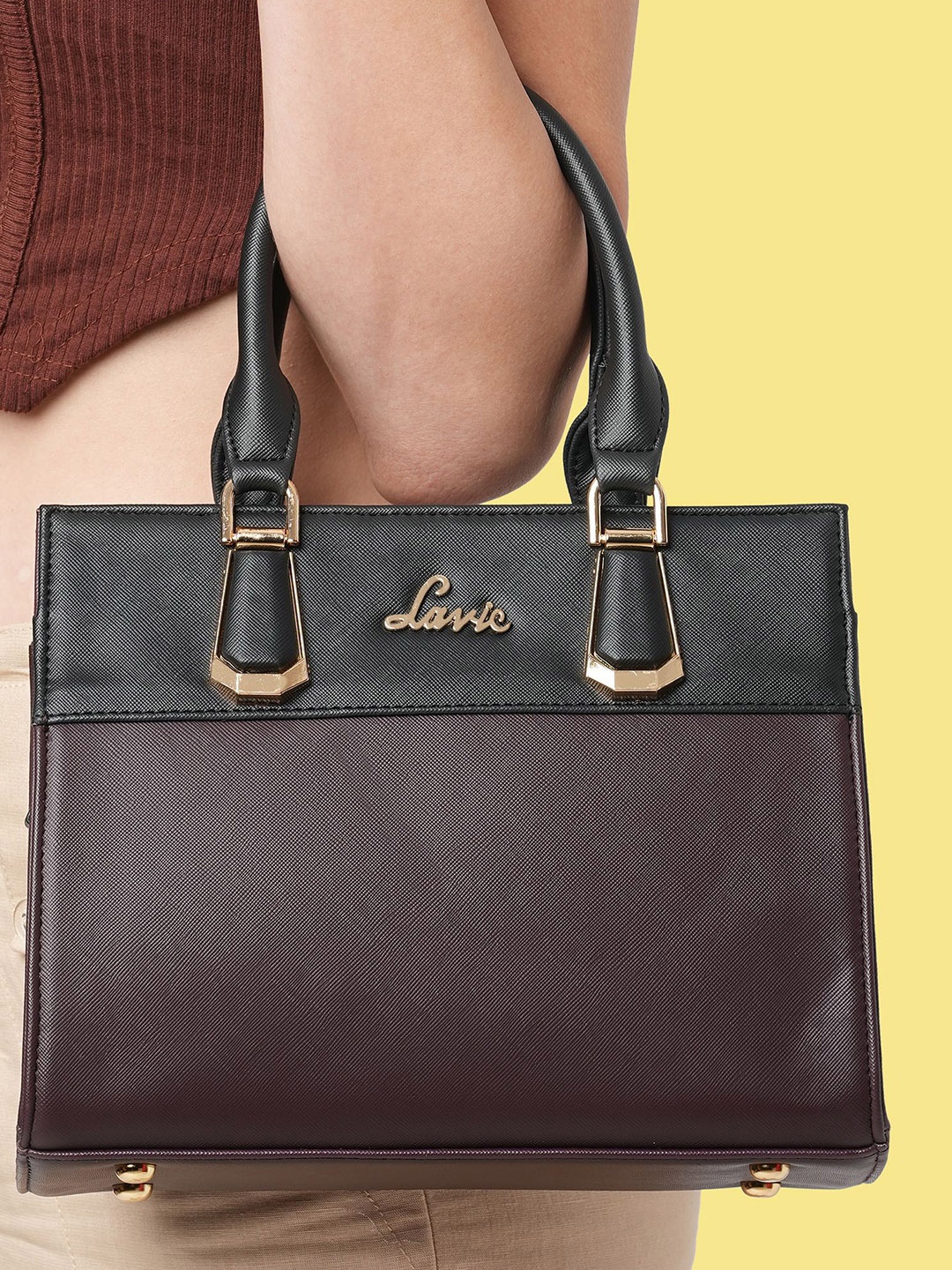 

Lavie Women Bucket Satchel with Quilted, Purple