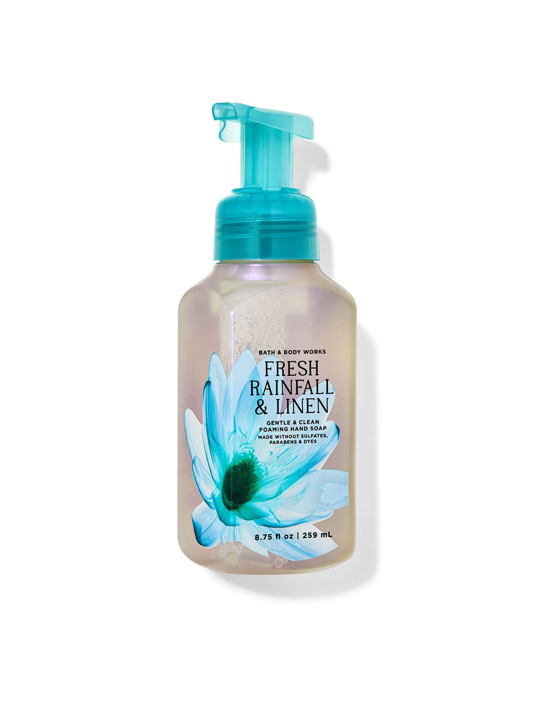 

Bath & Body Works Fresh Rainfall & Linen Gentle & Clean Foaming Hand Soap - 259 ml, Blue