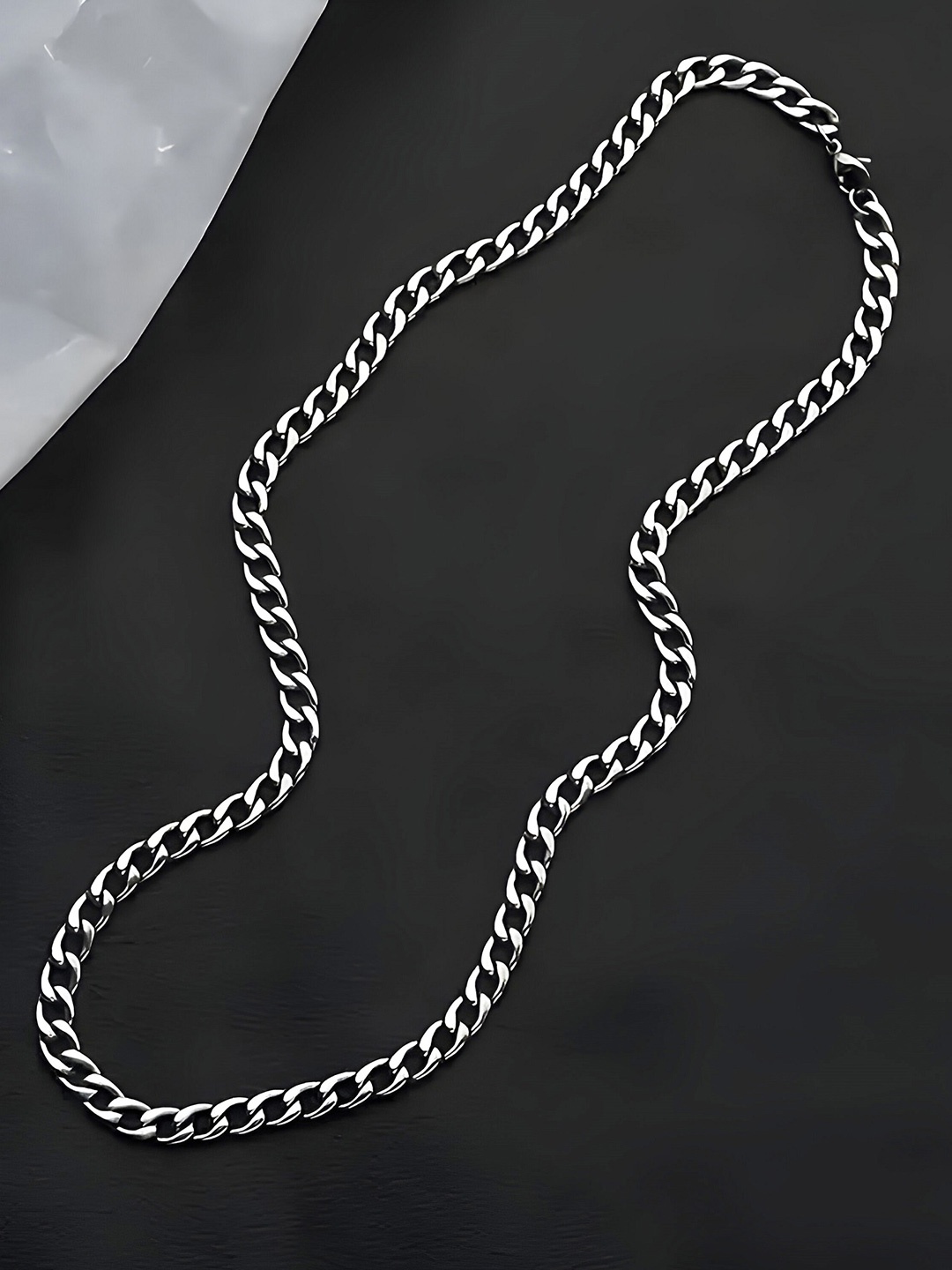 

Minprice Men Stainless Steel Silver-Plated Link Chain
