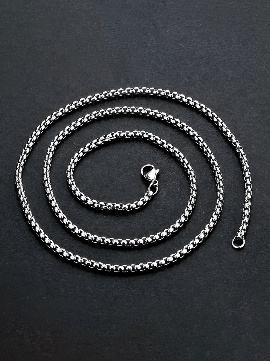 

Minprice Men Stainless Steel Silver-Plated Link Chain