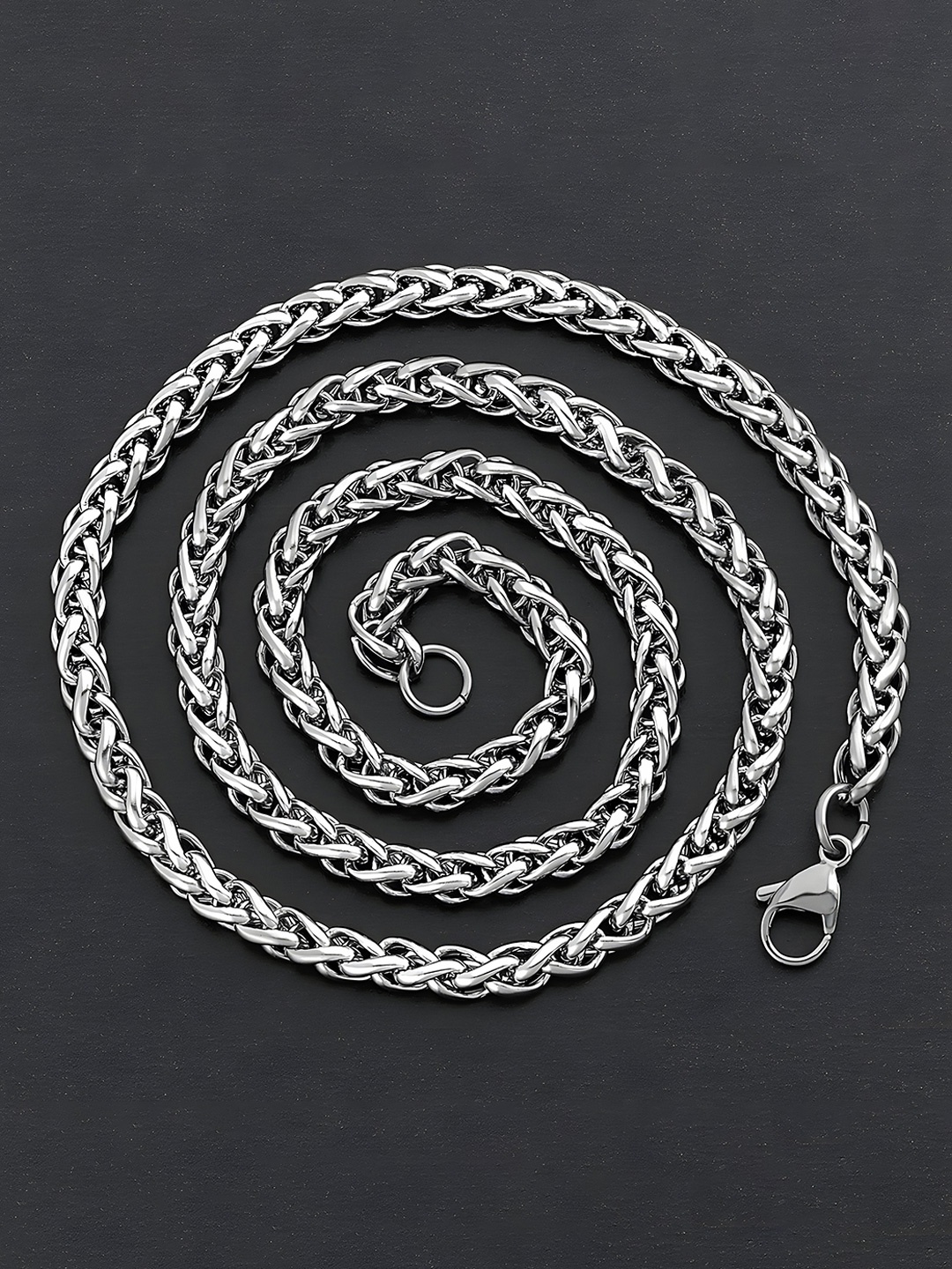 

Minprice Men Stainless Steel Silver-Plated Link Chain