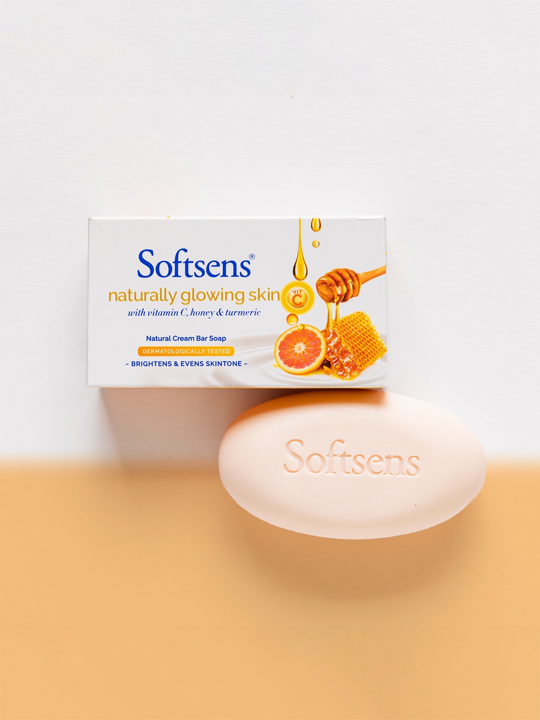 

Softsens Set Of 3 Naturally Glowing Skin Cream Bar Soaps - 100g Each