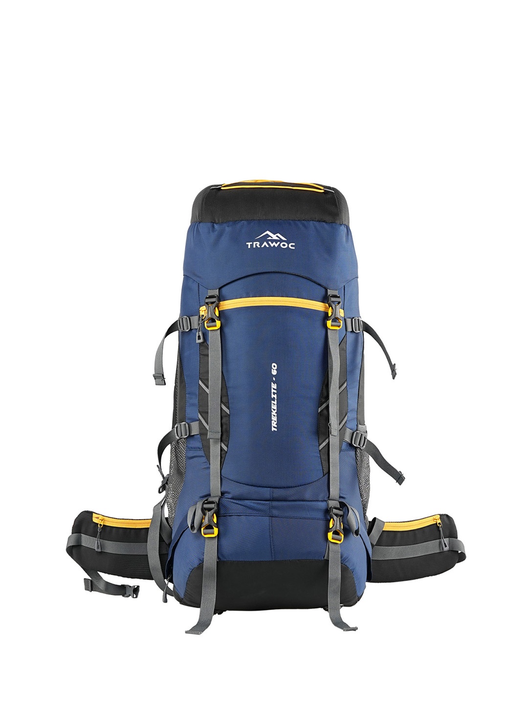 

TRAWOC TREKELITE Solid 60L Rucksack With Shoe Compartment for Camping Hiking Trekking, Blue