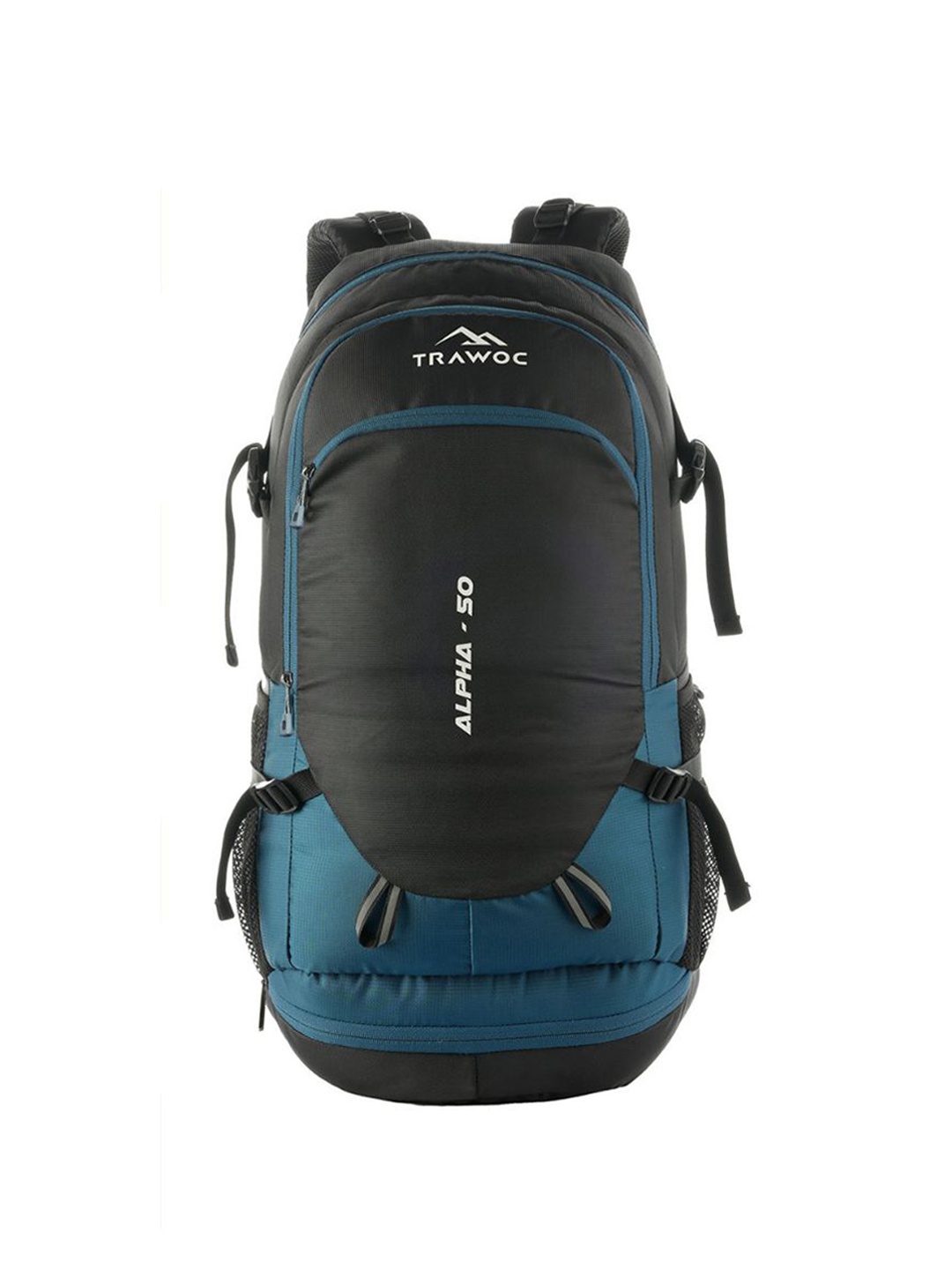 TRAWOC ALPHA Unisex Solid 50L Rucksack For Trekking Camping & Hiking, Blue